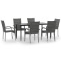 Juego de comedor de jardín 7 piezas ratán sintético gris von , Gartensets - Ref: Foro24-3156677, Preis: 403,80 €, Rabatt: %
