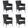 Juego de comedor de jardín 5 piezas con cojines negro von , Gartensets - Ref: Foro24-3156616, Preis: 342,70 €, Rabatt: %