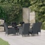 Set de comedor para jardín 7 piezas ratán sintético gris oscuro by , Garden sets - Ref: Foro24-3156791, Price: 1,00 €, Discou...