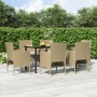 Juego de comedor de jardín 7 piezas con cojines beige y negro von , Gartensets - Ref: Foro24-3156609, Preis: 510,17 €, Rabatt: %