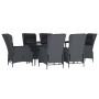 Set de comedor para jardín 7 piezas ratán sintético gris oscuro by , Garden sets - Ref: Foro24-3156803, Price: 1,00 €, Discou...