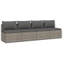 Set de muebles de jardín 4 pzas y cojines ratán sintético gris by , Garden sets - Ref: Foro24-3157369, Price: 354,94 €, Disco...