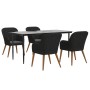 Juego de comedor de jardín 5 piezas con cojines negro by , Garden sets - Ref: Foro24-3156726, Price: 543,53 €, Discount: %