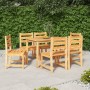 Juego de comedor de jardín 7 piezas madera maciza de teca de , Conjuntos de jardín - Ref: Foro24-3157182, Precio: 643,68 €, D...