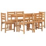 Juego de comedor de jardín 7 piezas madera maciza de teca de , Conjuntos de jardín - Ref: Foro24-3157182, Precio: 643,68 €, D...