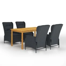 Dark Gray 5-Piece Garden Dining Set by vidaXL, Garden sets - Ref: Foro24-3067838, Price: 1,00 €, Discount: %