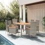 Set comedor jardín 7 pzas y cojines ratán sintético gris von , Gartensets - Ref: Foro24-3157540, Preis: 689,93 €, Rabatt: %