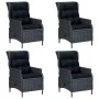 Juego de comedor para jardín de 5 piezas gris oscuro de vidaXL, Conjuntos de jardín - Ref: Foro24-3067838, Precio: 1,00 €, De...