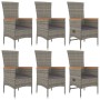Set comedor jardín 7 pzas y cojines ratán sintético gris von , Gartensets - Ref: Foro24-3157540, Preis: 689,93 €, Rabatt: %