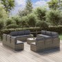 Set de muebles de jardín 13 pzas y cojines ratán sintético gris de , Conjuntos de jardín - Ref: Foro24-3157509, Precio: 1,00 ...
