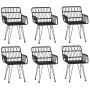 Juego de comedor de jardín 7 piezas ratán sintético negro by , Garden sets - Ref: Foro24-3157870, Price: 563,98 €, Discount: %