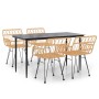 Juego de comedor de jardín 5 piezas ratán sintético von , Gartensets - Ref: Foro24-3157847, Preis: 390,13 €, Rabatt: %