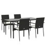 Set de muebles jardín 5 pzas con cojines ratán sintético negro von , Gartensets - Ref: Foro24-3185122, Preis: 384,97 €, Rabat...