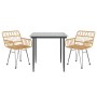 Juego de comedor de jardín 3 piezas ratán sintético by , Garden sets - Ref: Foro24-3157845, Price: 238,83 €, Discount: %