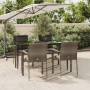 Set comedor jardín 5 pzas y cojines ratán sintético negro gris by , Garden sets - Ref: Foro24-3185103, Price: 384,85 €, Disco...