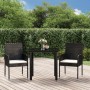 Set comedor de jardín 3 pzas con cojines ratán sintético negro de , Conjuntos de jardín - Ref: Foro24-3185155, Precio: 181,35...