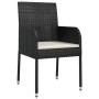 Set comedor de jardín 3 pzas con cojines ratán sintético negro de , Conjuntos de jardín - Ref: Foro24-3185155, Precio: 181,35...
