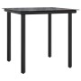Set comedor de jardín 3 pzas con cojines ratán sintético negro de , Conjuntos de jardín - Ref: Foro24-3185155, Precio: 181,35...