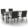 Set de muebles jardín 5 pzas con cojines ratán sintético negro von , Gartensets - Ref: Foro24-3185134, Preis: 374,42 €, Rabat...