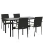 Set de muebles jardín 5 pzas con cojines ratán sintético negro von , Gartensets - Ref: Foro24-3185134, Preis: 374,42 €, Rabat...