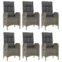 Set comedor jardín 7 pzas y cojines ratán sintético negro gris by , Garden sets - Ref: Foro24-3185183, Price: 979,33 €, Disco...