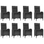 Set de comedor de jardín 9 pzas y cojines ratán sintético negro by , Garden sets - Ref: Foro24-3185174, Price: 1,00 €, Discou...