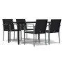 Juego comedor jardín 5 piezas y cojines ratán sintético y acero de , Conjuntos de jardín - Ref: Foro24-3186963, Precio: 344,6...