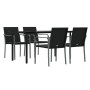 Juego comedor jardín 5 piezas y cojines ratán sintético y acero de , Conjuntos de jardín - Ref: Foro24-3186963, Precio: 344,6...