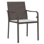 Juego comedor jardín 3 piezas y cojines ratán sintético y acero von , Gartensets - Ref: Foro24-3186937, Preis: 202,95 €, Raba...
