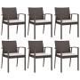 Juego comedor jardín 7 piezas y cojines ratán sintético y acero by , Garden sets - Ref: Foro24-3186994, Price: 527,37 €, Disc...