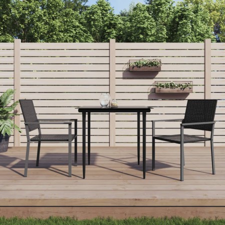 Juego de comedor para jardín 3 piezas ratán sintético y acero von , Gartensets - Ref: Foro24-3187003, Preis: 193,54 €, Rabatt: %