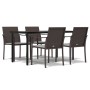 Juego comedor jardín 5 piezas y cojines ratán sintético y acero von , Gartensets - Ref: Foro24-3186961, Preis: 321,50 €, Raba...