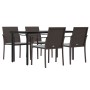 Juego comedor jardín 5 piezas y cojines ratán sintético y acero von , Gartensets - Ref: Foro24-3186961, Preis: 321,50 €, Raba...