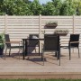 Juego de comedor para jardín 5 piezas acero y textilene negro von , Gartensets - Ref: Foro24-3187043, Preis: 324,07 €, Rabatt: %