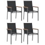 Juego de comedor para jardín 5 piezas acero y textilene negro von , Gartensets - Ref: Foro24-3187043, Preis: 324,07 €, Rabatt: %