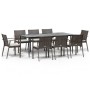 Juego comedor jardín 9 piezas y cojines ratán sintético y acero by , Garden sets - Ref: Foro24-3186982, Price: 780,85 €, Disc...