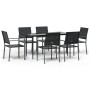 Juego de comedor para jardín 7 piezas ratán sintético y acero von , Gartensets - Ref: Foro24-3187008, Preis: 360,59 €, Rabatt: %