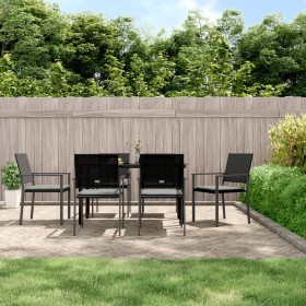 Juego comedor jardín 7 piezas y cojines ratán sintético y acero de , Conjuntos de jardín - Ref: Foro24-3187022, Precio: 374,3...