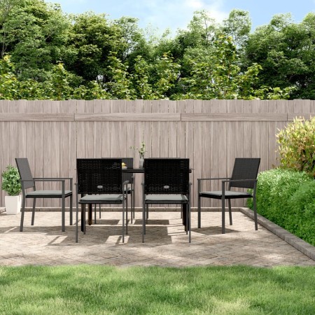 Juego comedor jardín 7 piezas y cojines ratán sintético y acero by , Garden sets - Ref: Foro24-3187022, Price: 374,36 €, Disc...