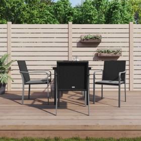 Juego comedor jardín 5 piezas y cojines ratán sintético y acero by , Garden sets - Ref: Foro24-3186956, Price: 297,08 €, Disc...