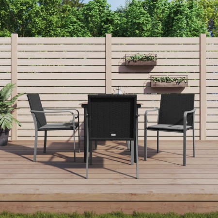 Juego comedor jardín 5 piezas y cojines ratán sintético y acero von , Gartensets - Ref: Foro24-3186956, Preis: 297,08 €, Raba...