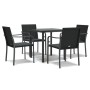 Juego comedor jardín 5 piezas y cojines ratán sintético y acero von , Gartensets - Ref: Foro24-3186956, Preis: 297,08 €, Raba...