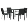 Juego comedor jardín 5 piezas y cojines ratán sintético y acero von , Gartensets - Ref: Foro24-3186956, Preis: 297,08 €, Raba...