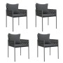 Juego comedor jardín 5 piezas y cojines ratán sintético y acero von , Gartensets - Ref: Foro24-3187055, Preis: 458,80 €, Raba...
