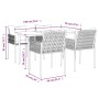 Juego comedor jardín 5 piezas y cojines ratán sintético y acero de , Conjuntos de jardín - Ref: Foro24-3187055, Precio: 452,07 €