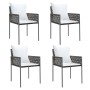 Juego comedor jardín 5 piezas y cojines ratán sintético y acero von , Gartensets - Ref: Foro24-3187057, Preis: 423,74 €, Raba...