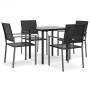 Juego de comedor para jardín 5 piezas ratán sintético y acero von , Gartensets - Ref: Foro24-3187020, Preis: 246,68 €, Rabatt: %