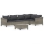 Set de muebles de jardín 6 pzas y cojines ratán sintético gris von , Gartensets - Ref: Foro24-3187275, Preis: 502,94 €, Rabat...