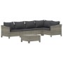 Set de muebles de jardín 6 pzas y cojines ratán sintético gris von , Gartensets - Ref: Foro24-3187275, Preis: 502,94 €, Rabat...