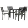 Juego de comedor para jardín 5 piezas acero y textilene negro von , Gartensets - Ref: Foro24-3200719, Preis: 297,90 €, Rabatt: %
